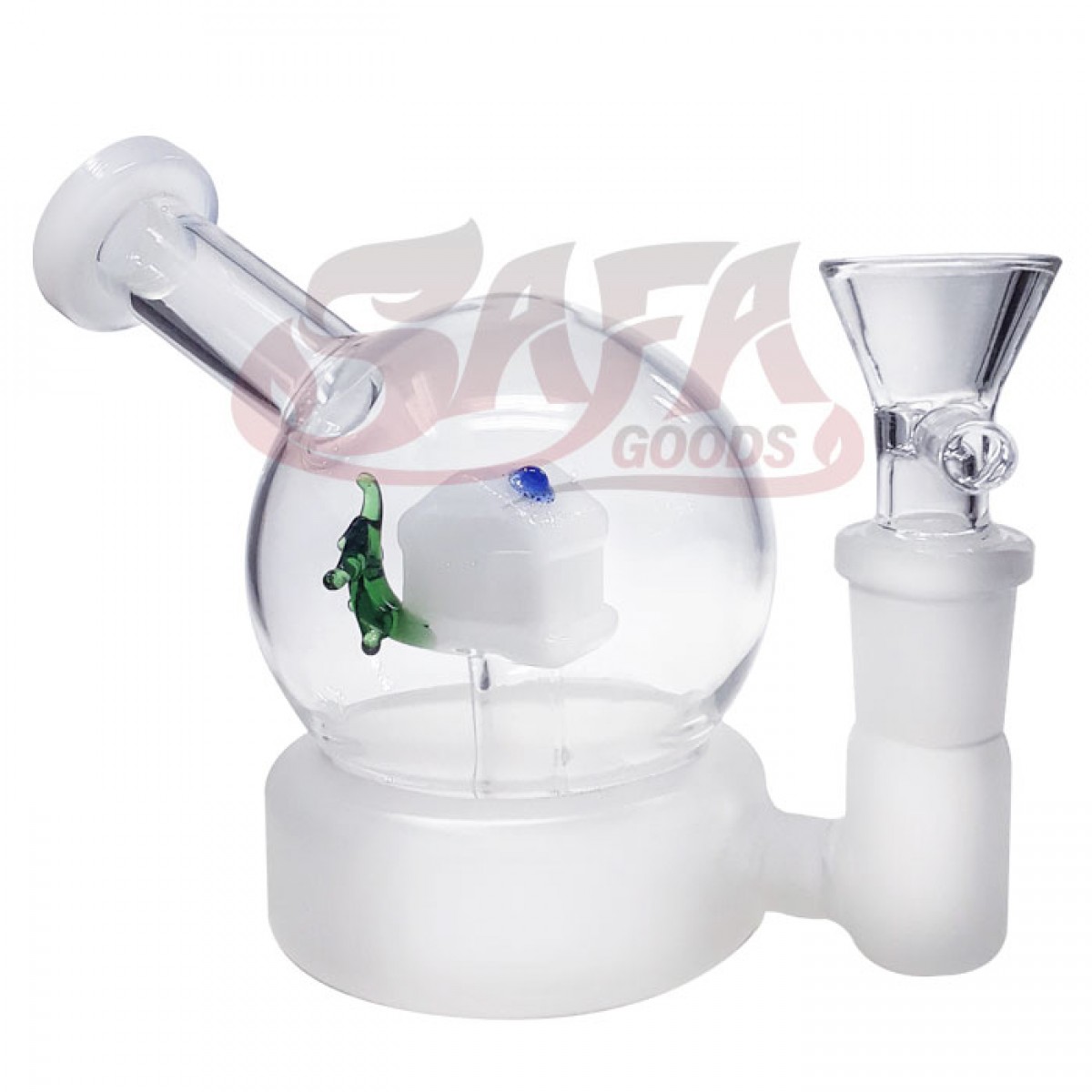 4 Inch Glass Water Pipes - Snow Globe Banger Hanger [4mm Thick]
